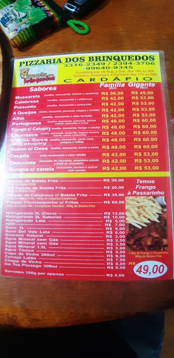 Pizzaria Dos Brinquedos Photo Menu 3