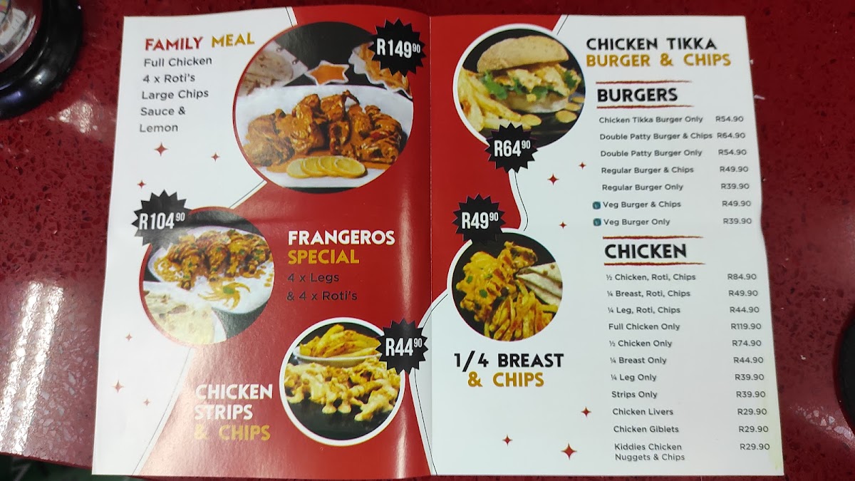 Frangeros Durban North Photo Menu 1