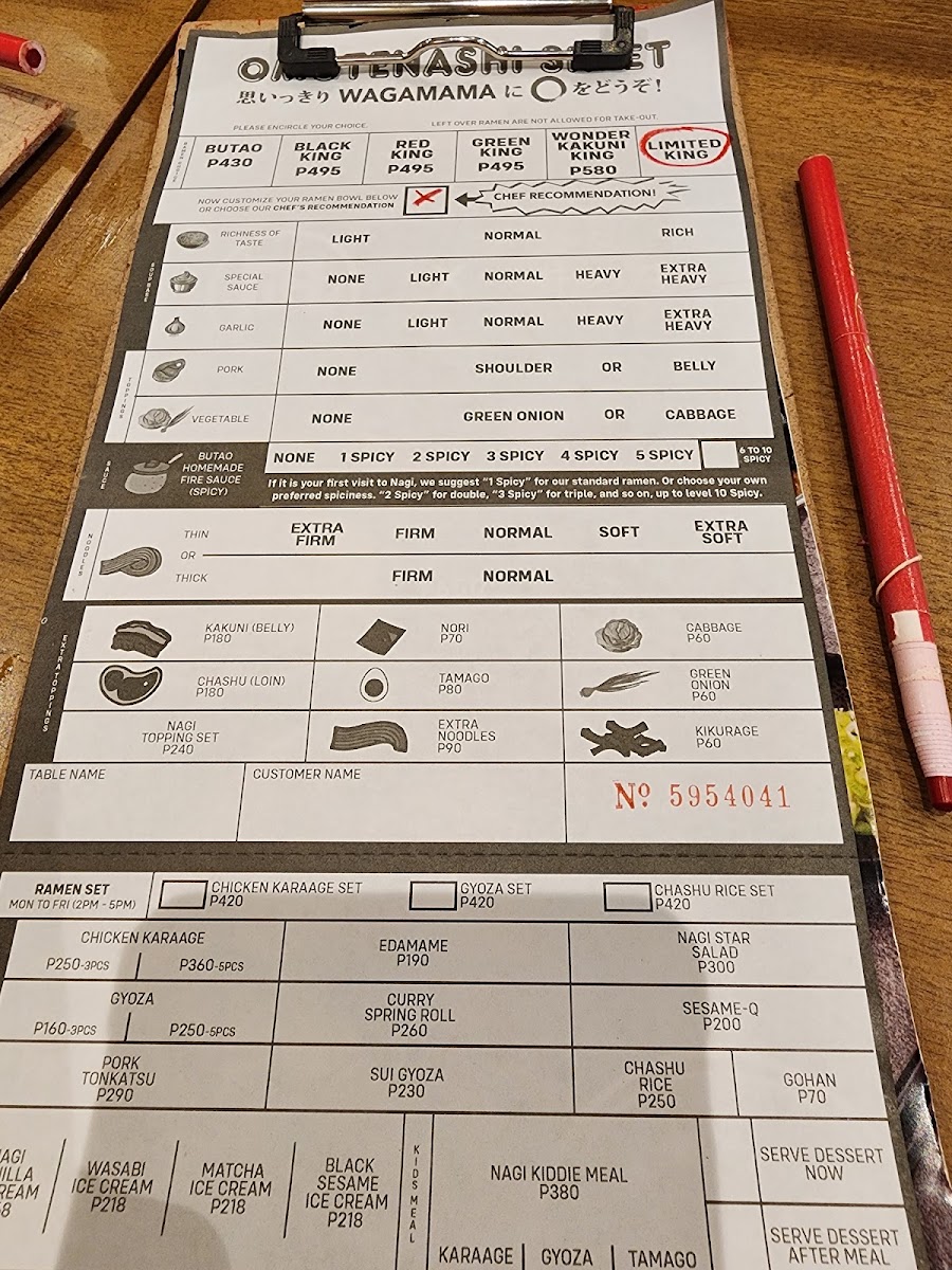 Ramen Nagi - Festival Mall Photo Menu 9