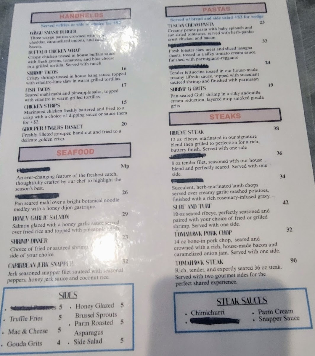 The Salty Snapper Photo Menu 4