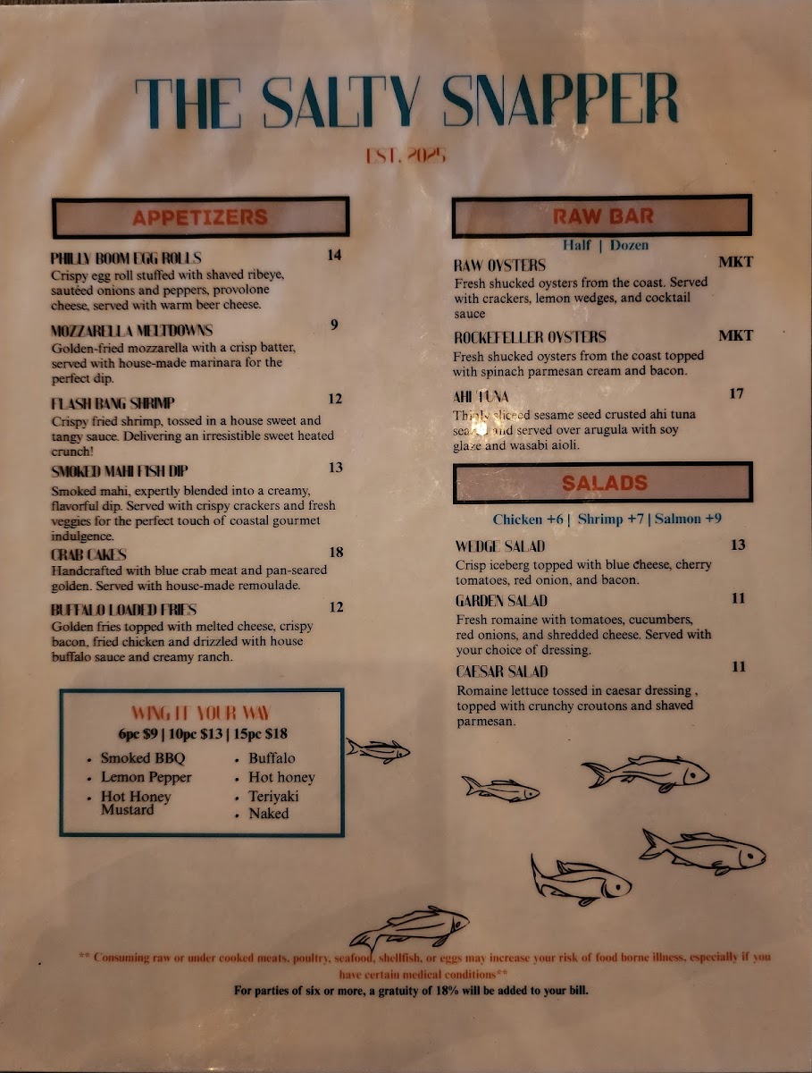 The Salty Snapper Photo Menu 6