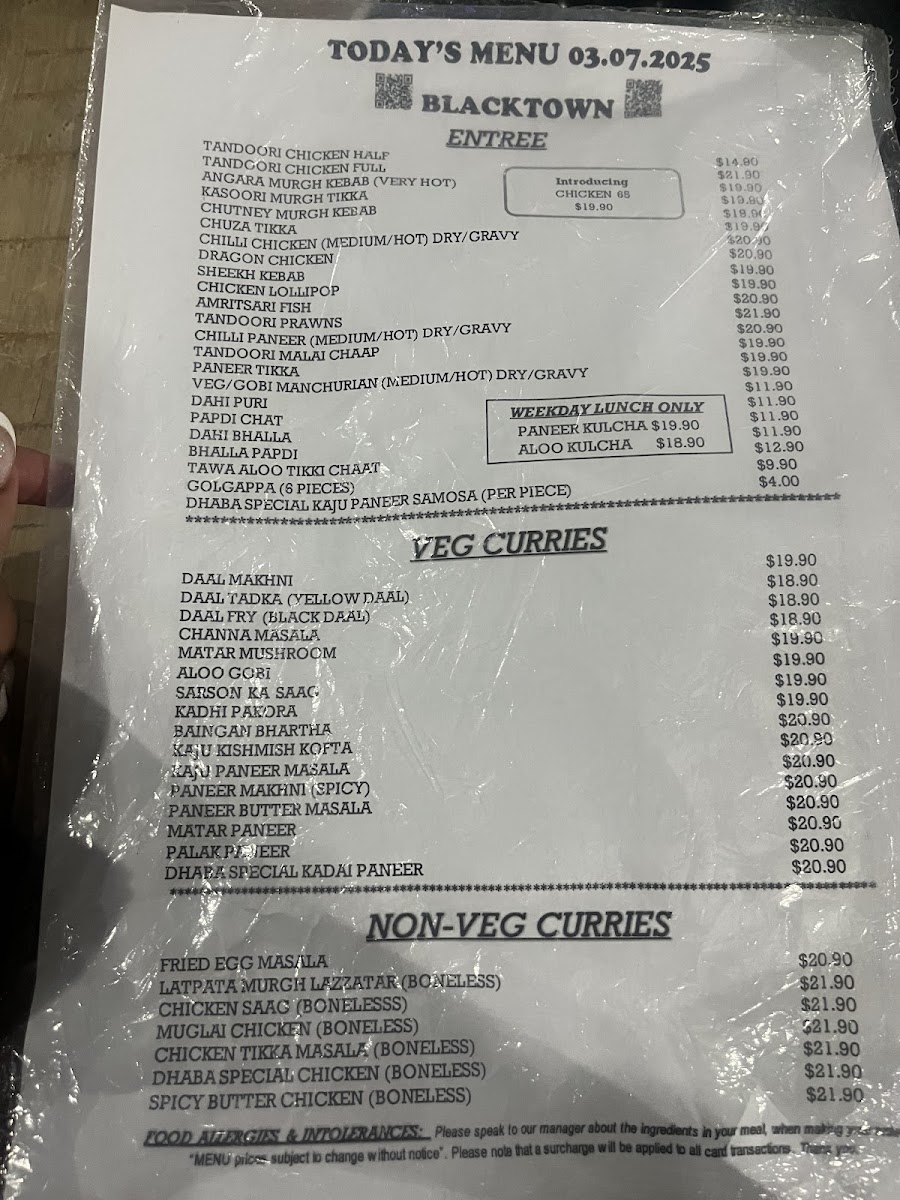 Mitran Da Dhaba Blacktown Photo Menu 1
