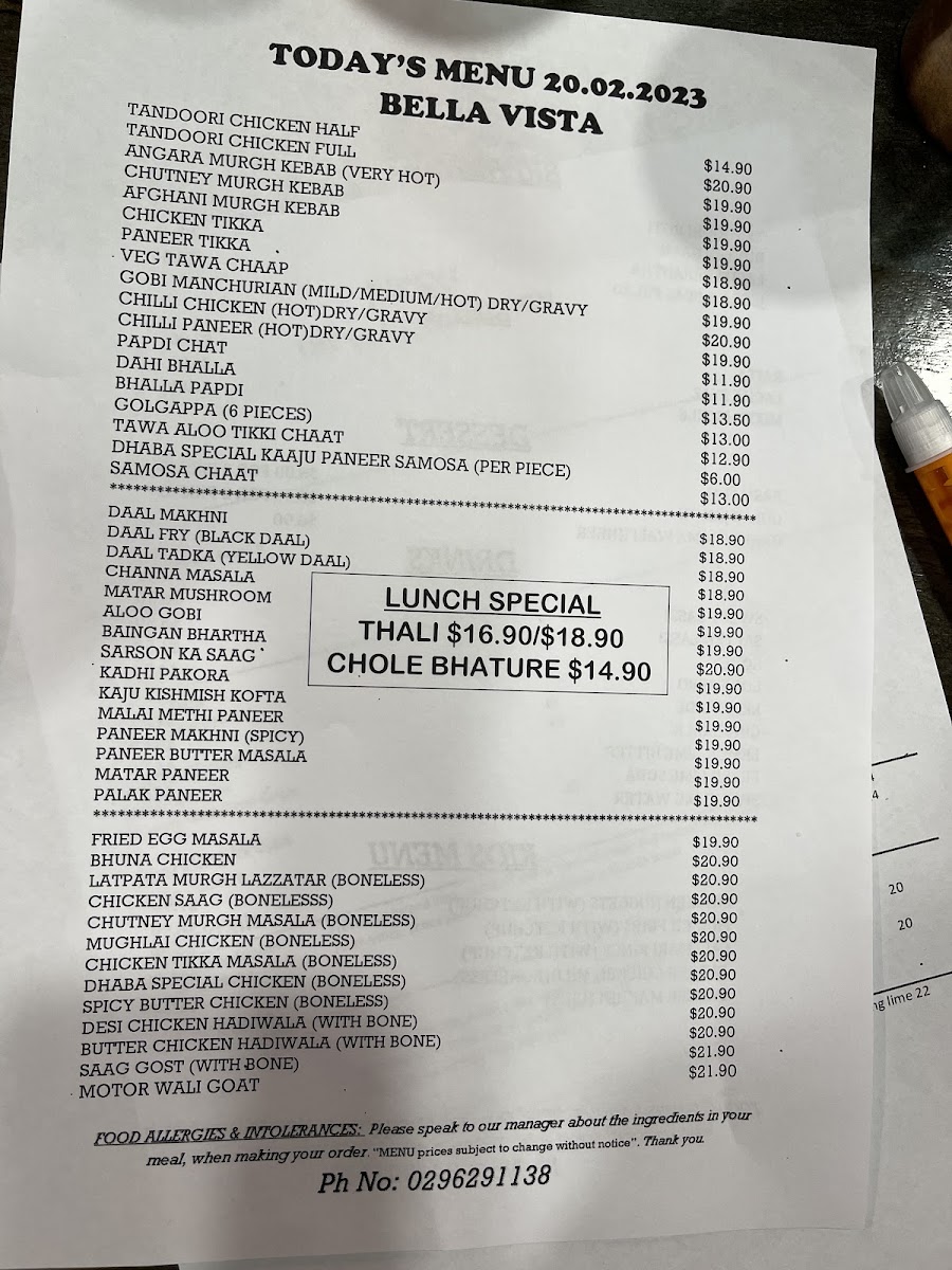 Mitran Da Dhaba Blacktown Photo Menu 3