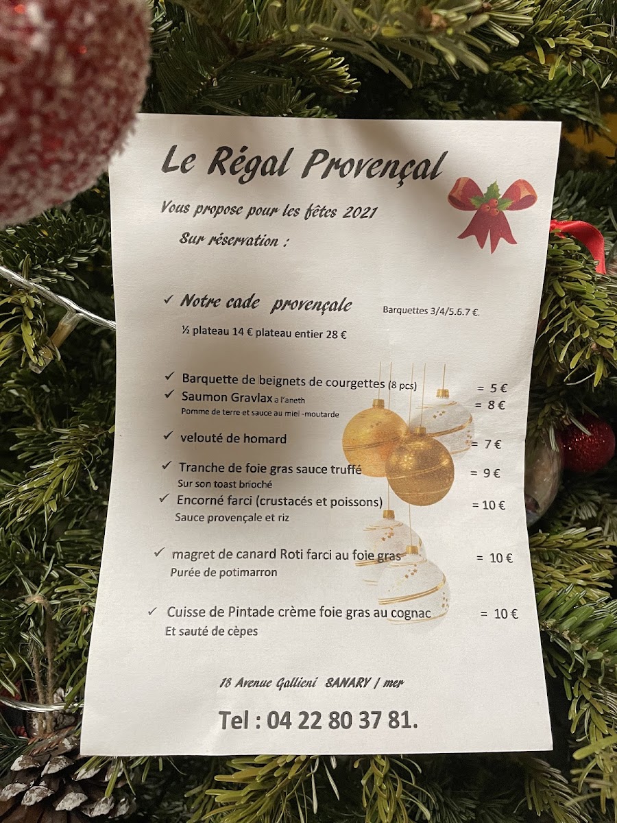 Le régal provençal (cade) chichi Photo Menu 1