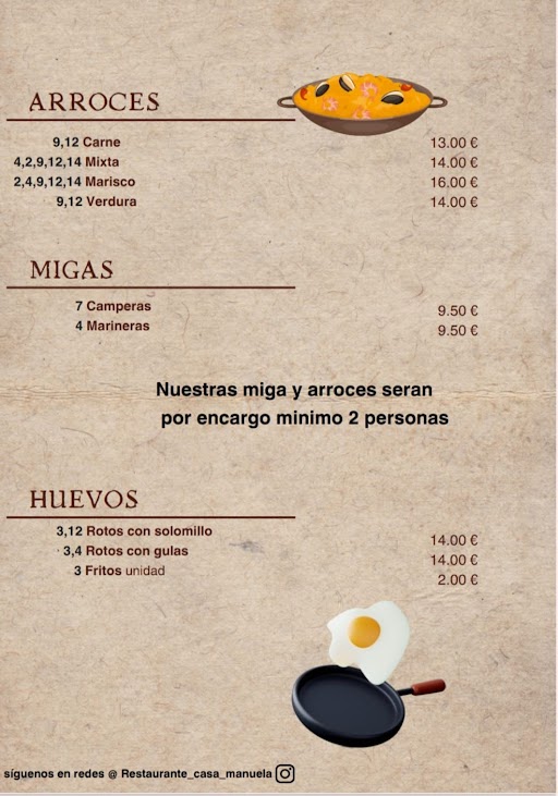 Restaurante Casa Manuela Photo Menu 3