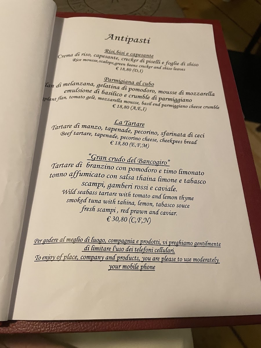 Osteria Bancogiro Photo Menu 10