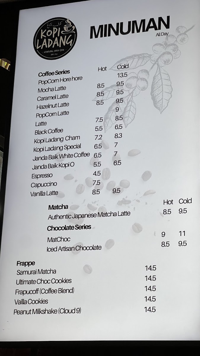 Kopi Ladang Restaurant Photo Menu 7