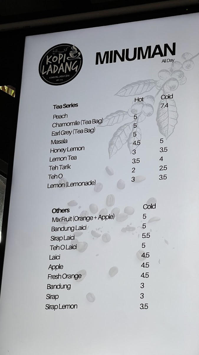 Kopi Ladang Restaurant Photo Menu 9