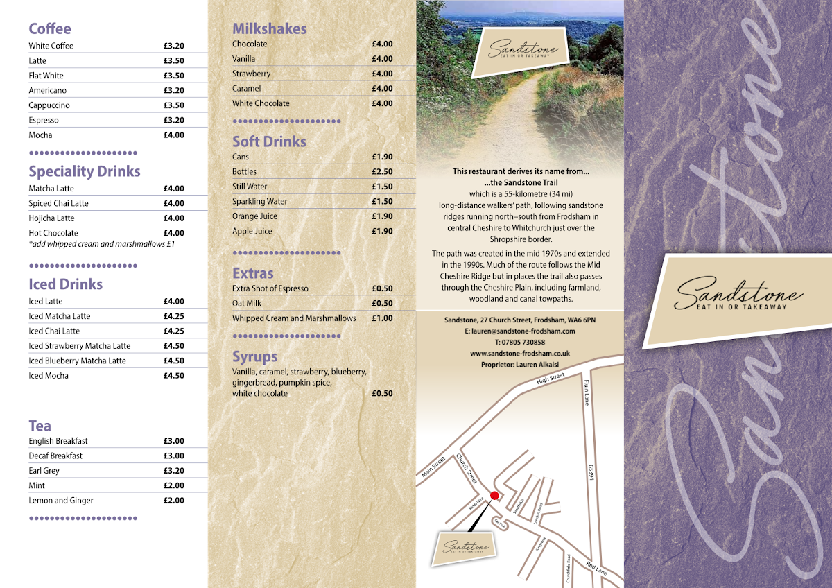 Sandstone - Eat In or Takeaway Photo Menu 2