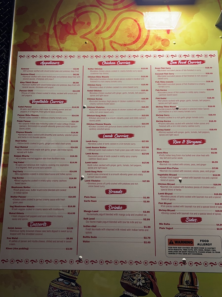 NaanStop Curry Photo Menu 1