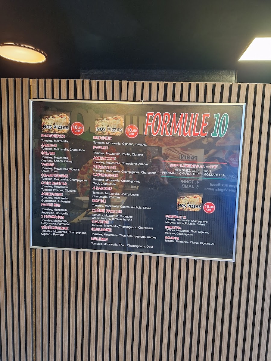 Formule 10 Photo Menu 1