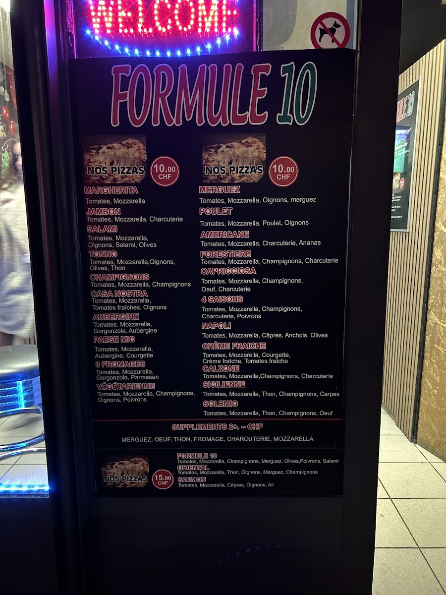 Formule 10 Photo Menu 3