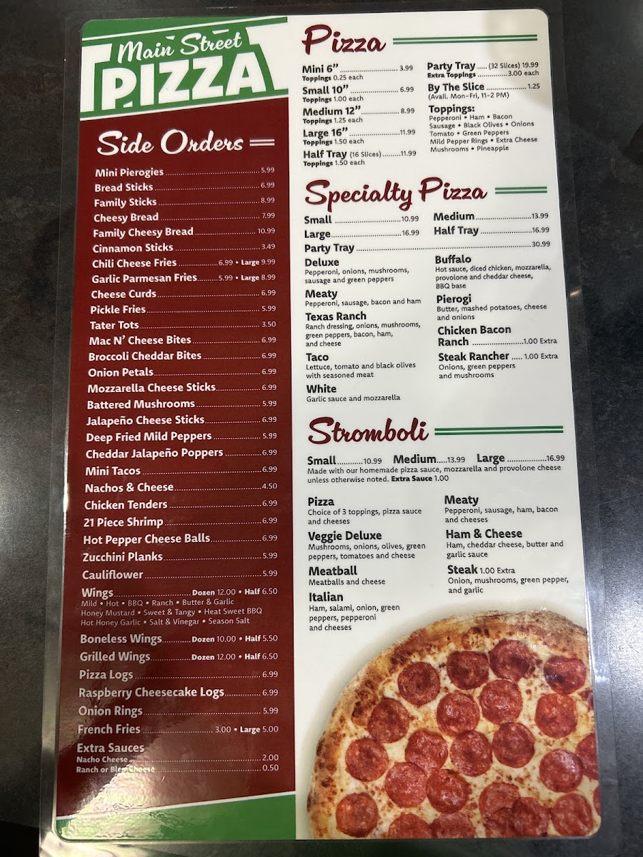Main Street Pizza Photo Menu 3