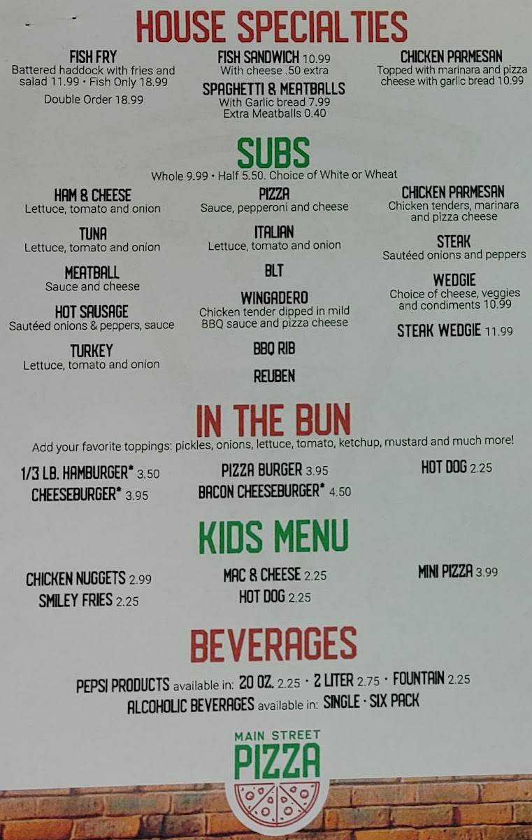 Main Street Pizza Photo Menu 4