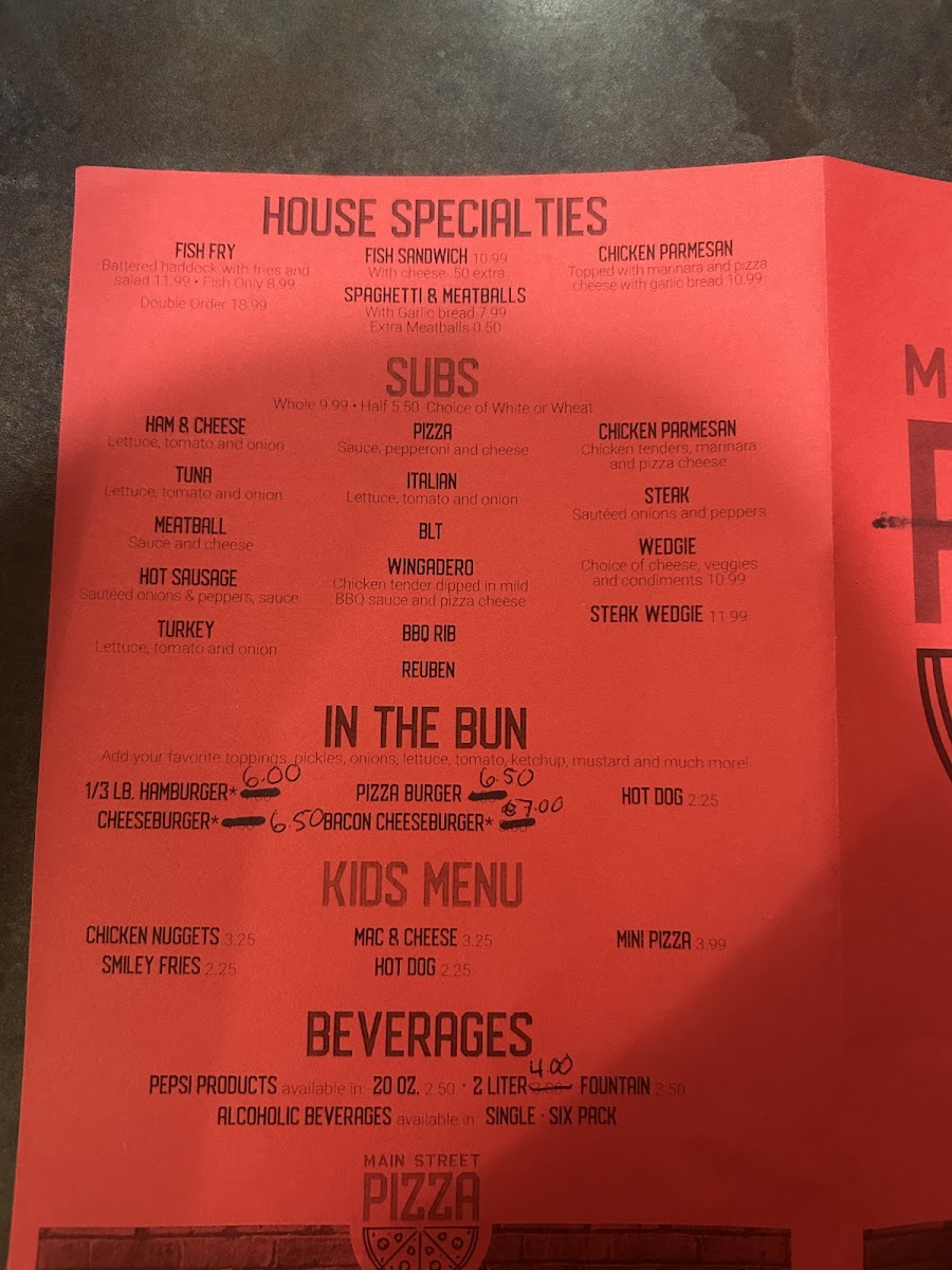 Main Street Pizza Photo Menu 5