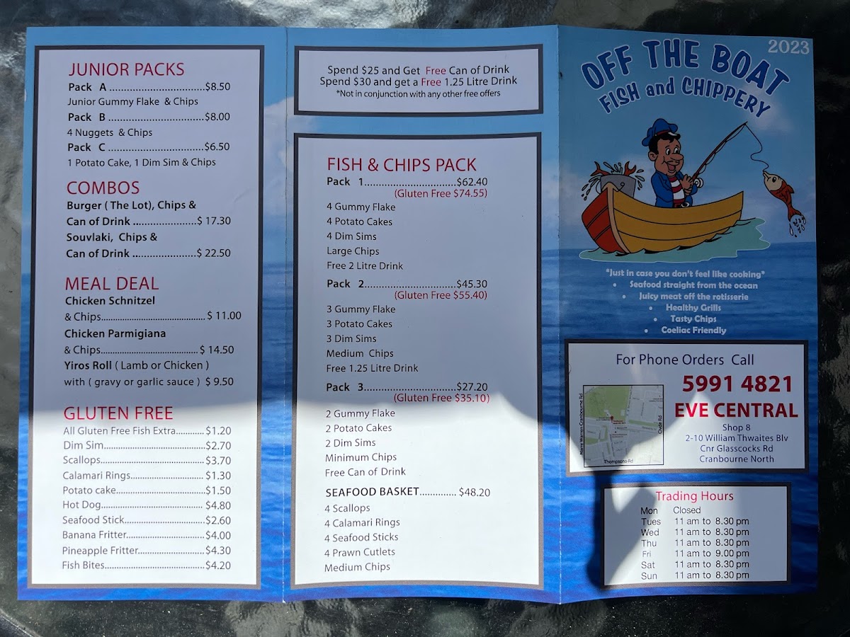 Off The Boat Fish & Chippery Photo Menu 1