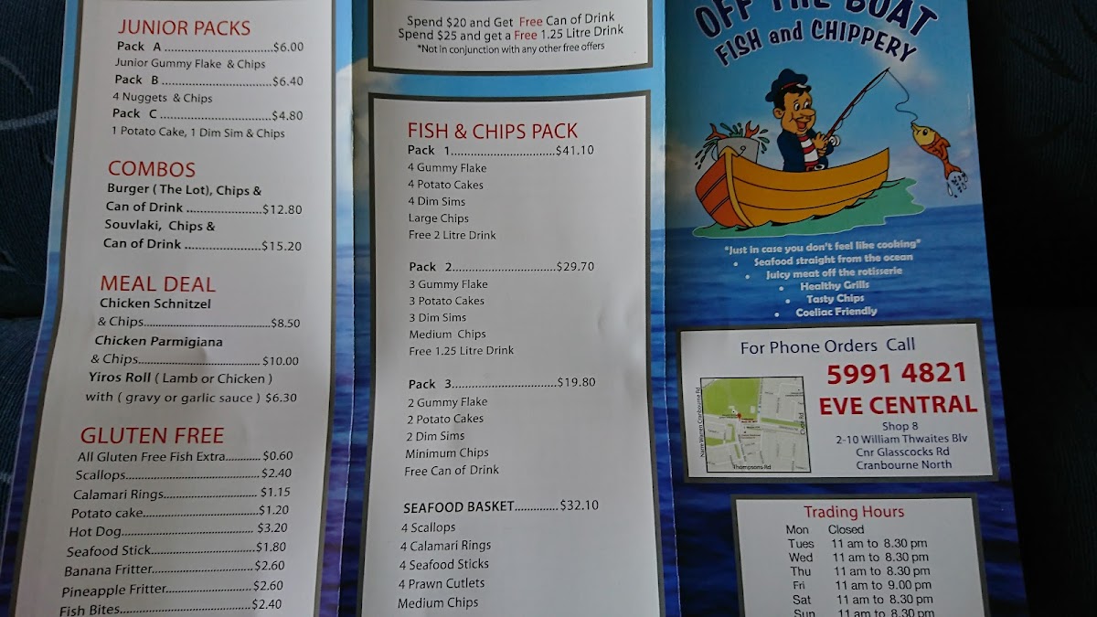 Off The Boat Fish & Chippery Photo Menu 3
