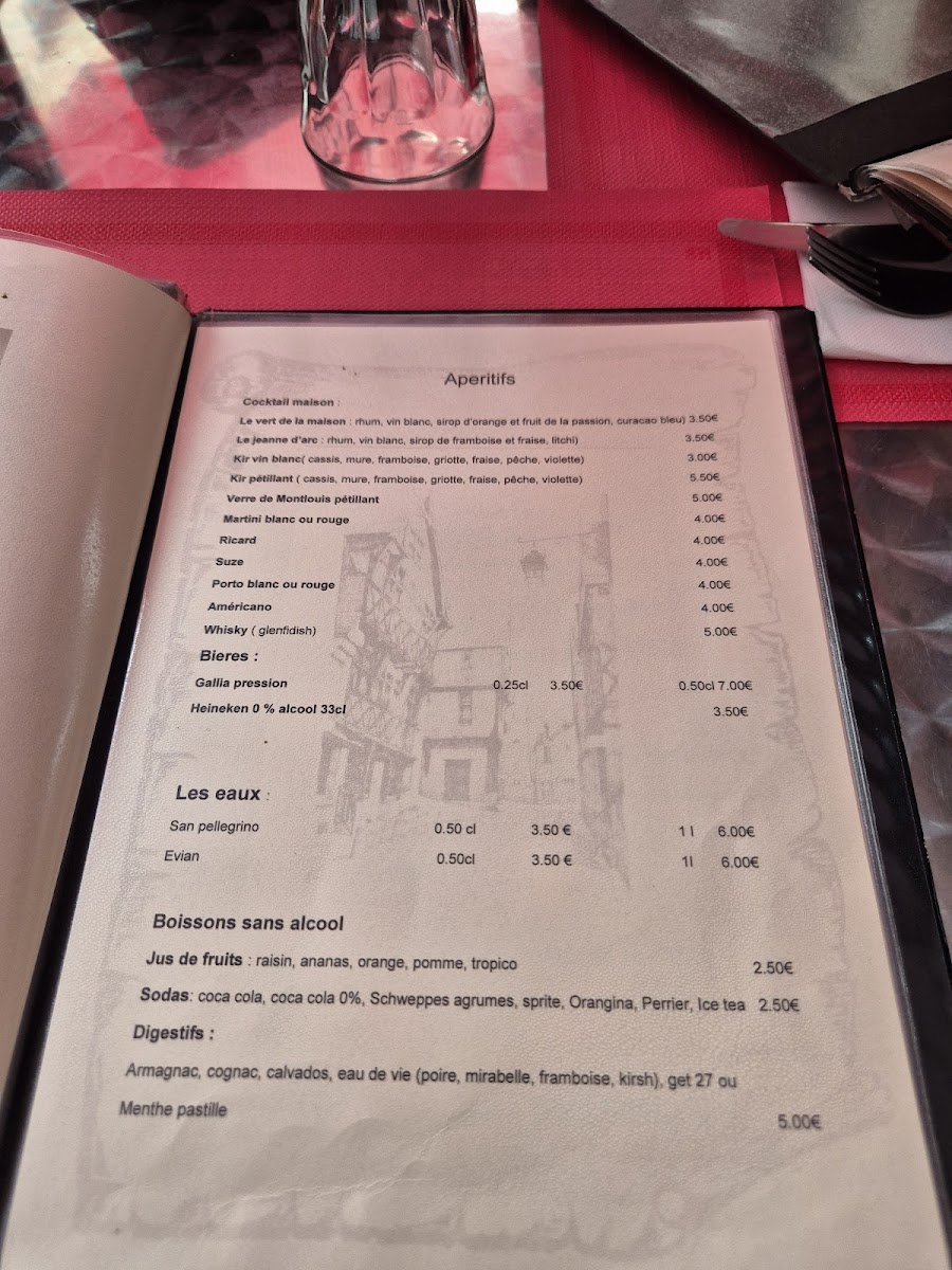 Restaurant La Maison Rouge Chinon Photo Menu 1