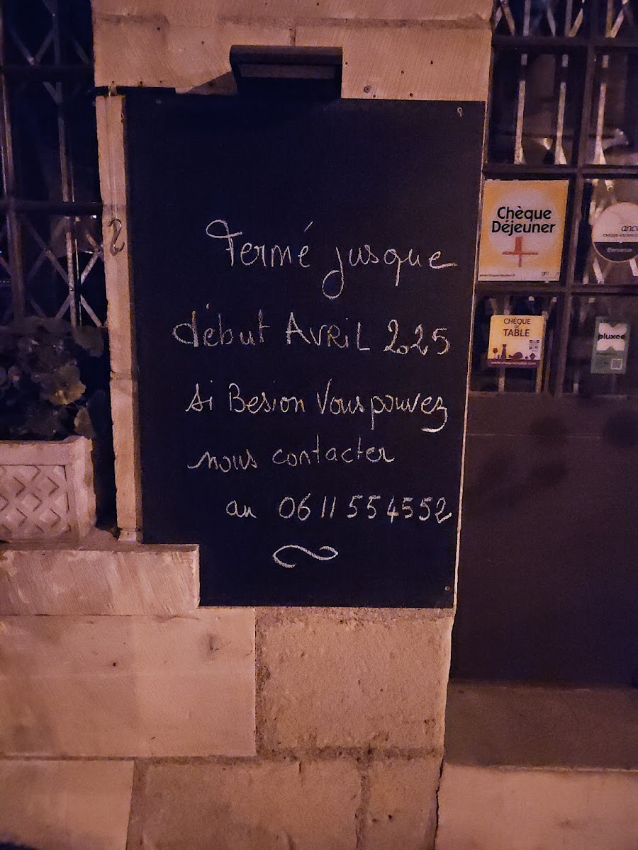 Restaurant La Maison Rouge Chinon Photo Menu 10
