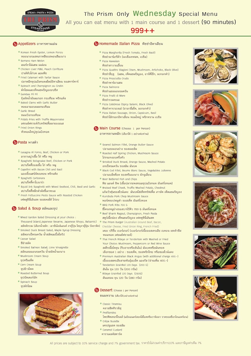 The Prism Photo Menu 1