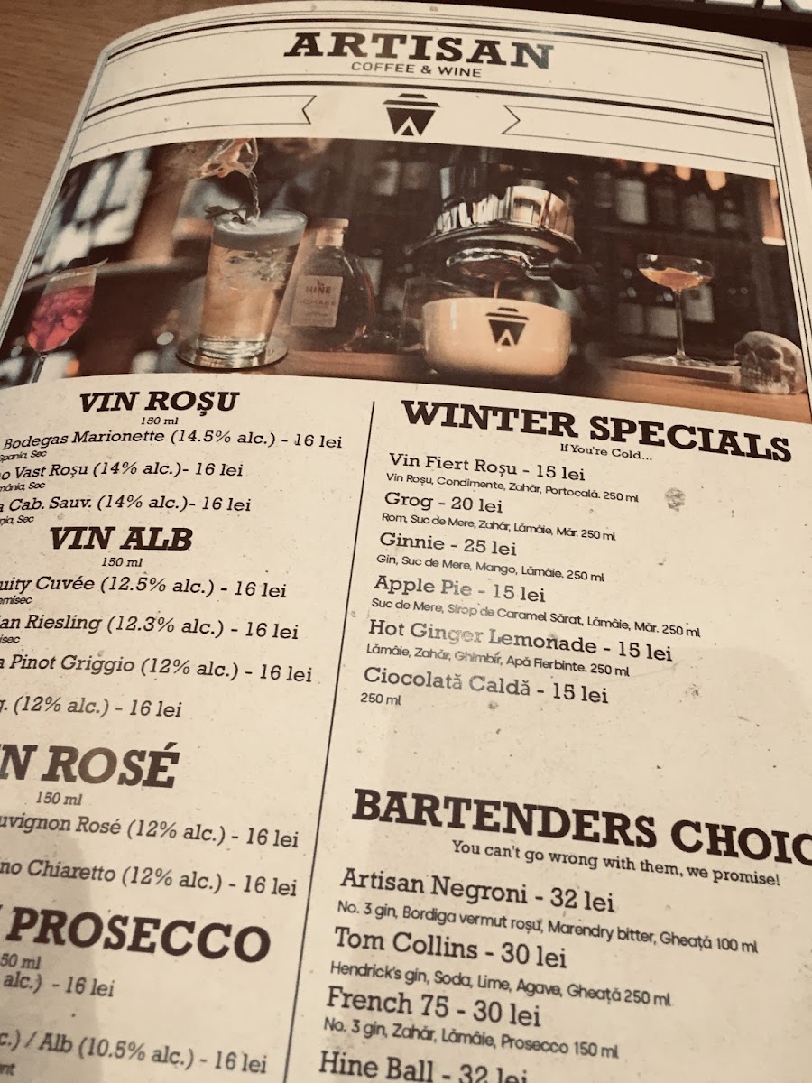 Artisan Coffee & Wine Photo Menu 4