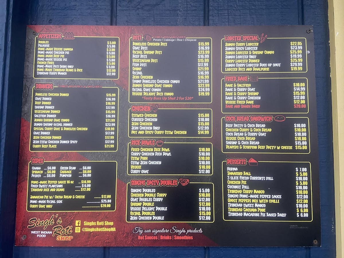 Singh's Roti Shop 2 Photo Menu 2