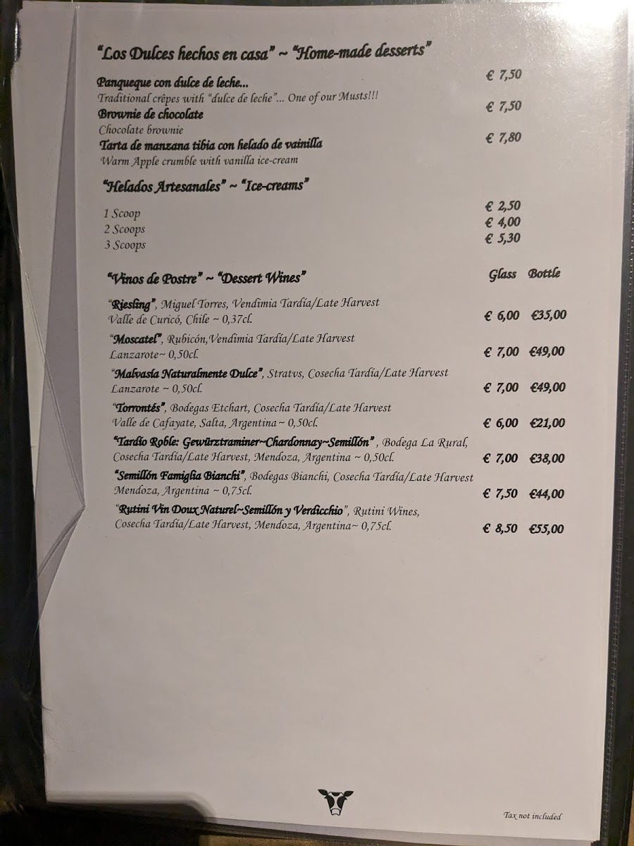 La Portena Photo Menu 2