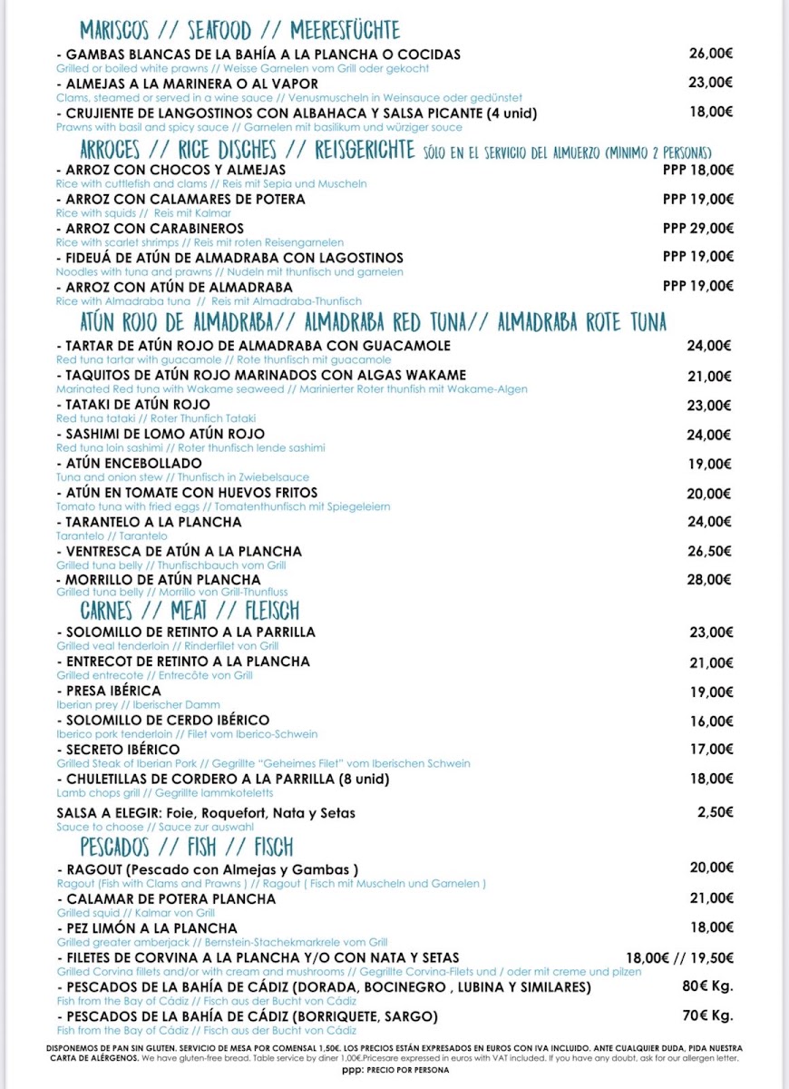 Restaurante Almadraba Photo Menu 2