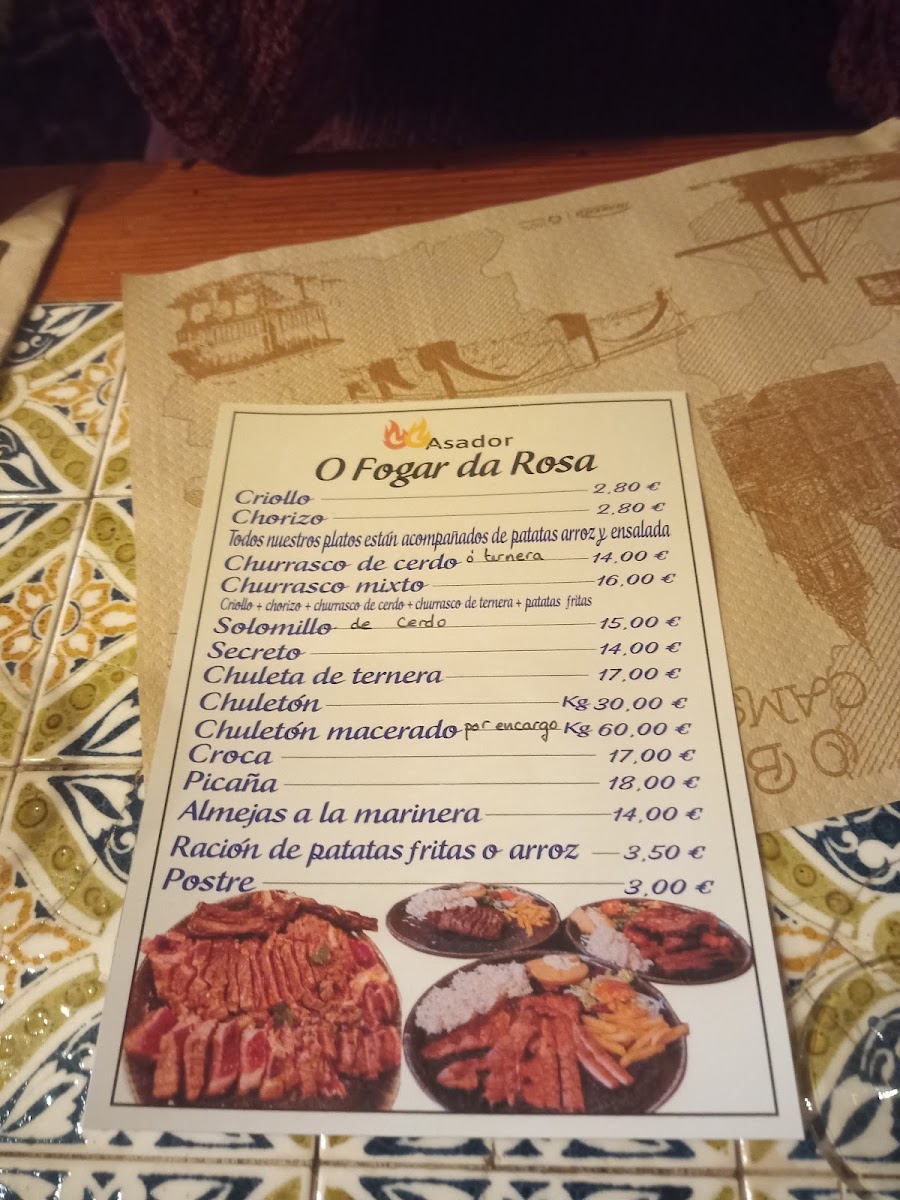 Asador o fogar da Rosa Photo Menu 3