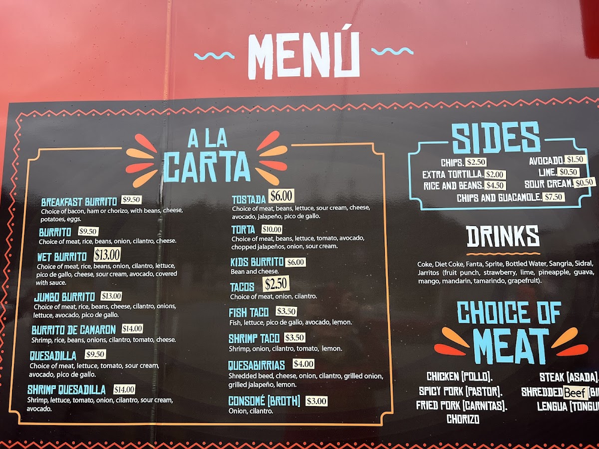 Chavita’s Mexican Food Photo Menu 1