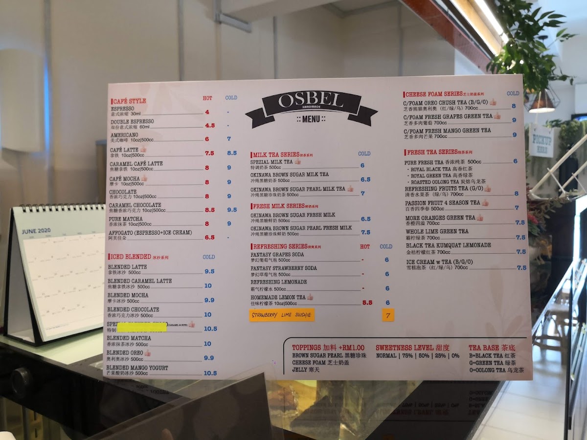 Osbel Coffee, Milk Tea and Mr Bread Bakery Photo Menu 4