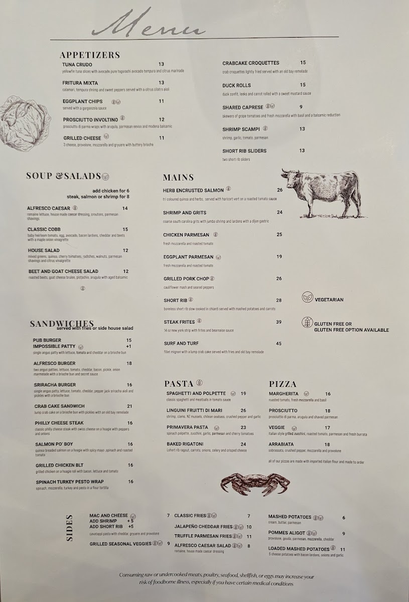 Alfresco Tap and Grill Photo Menu 1