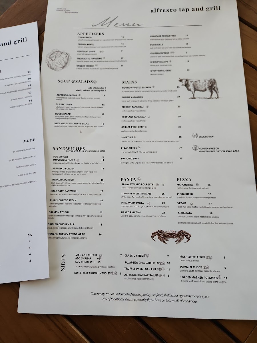 Alfresco Tap and Grill Photo Menu 5