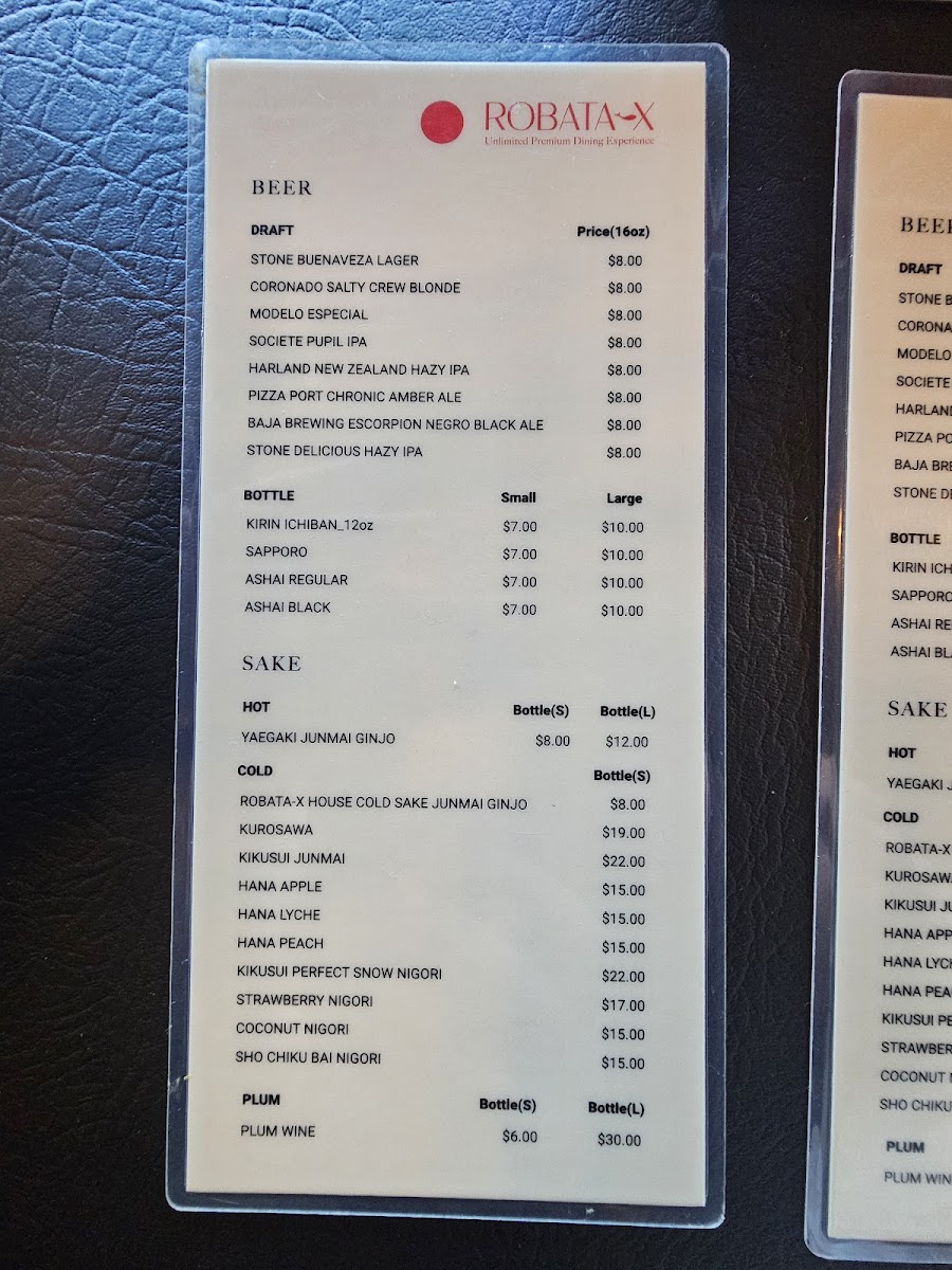ROBATA-X SUSHI & IZAKAYA Photo Menu 3