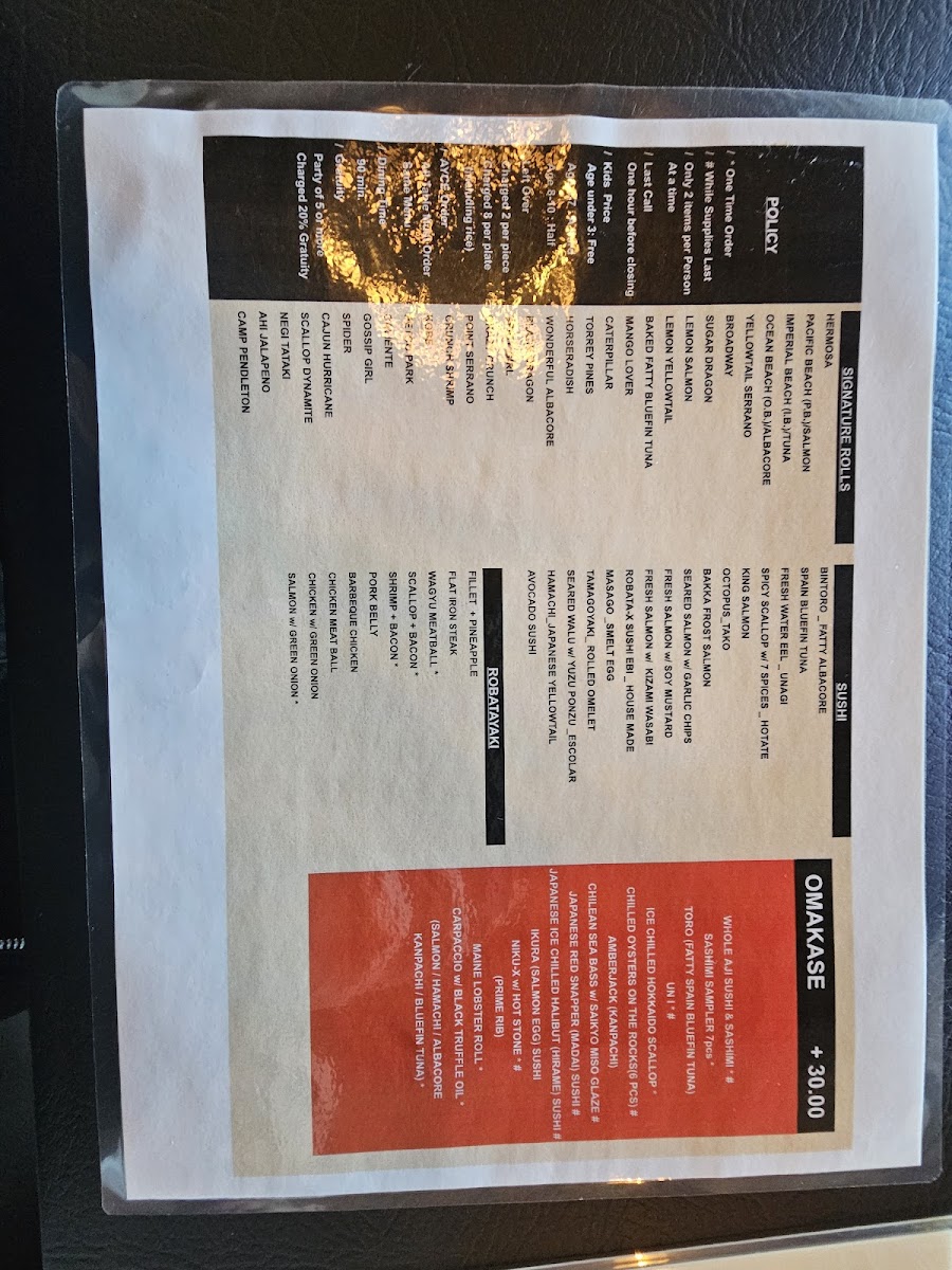 ROBATA-X SUSHI & IZAKAYA Photo Menu 6