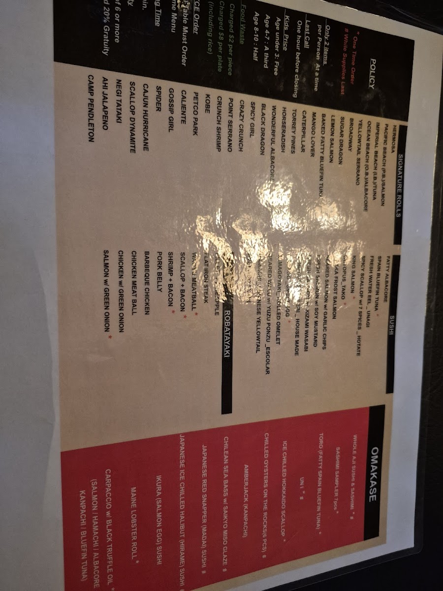 ROBATA-X SUSHI & IZAKAYA Photo Menu 7