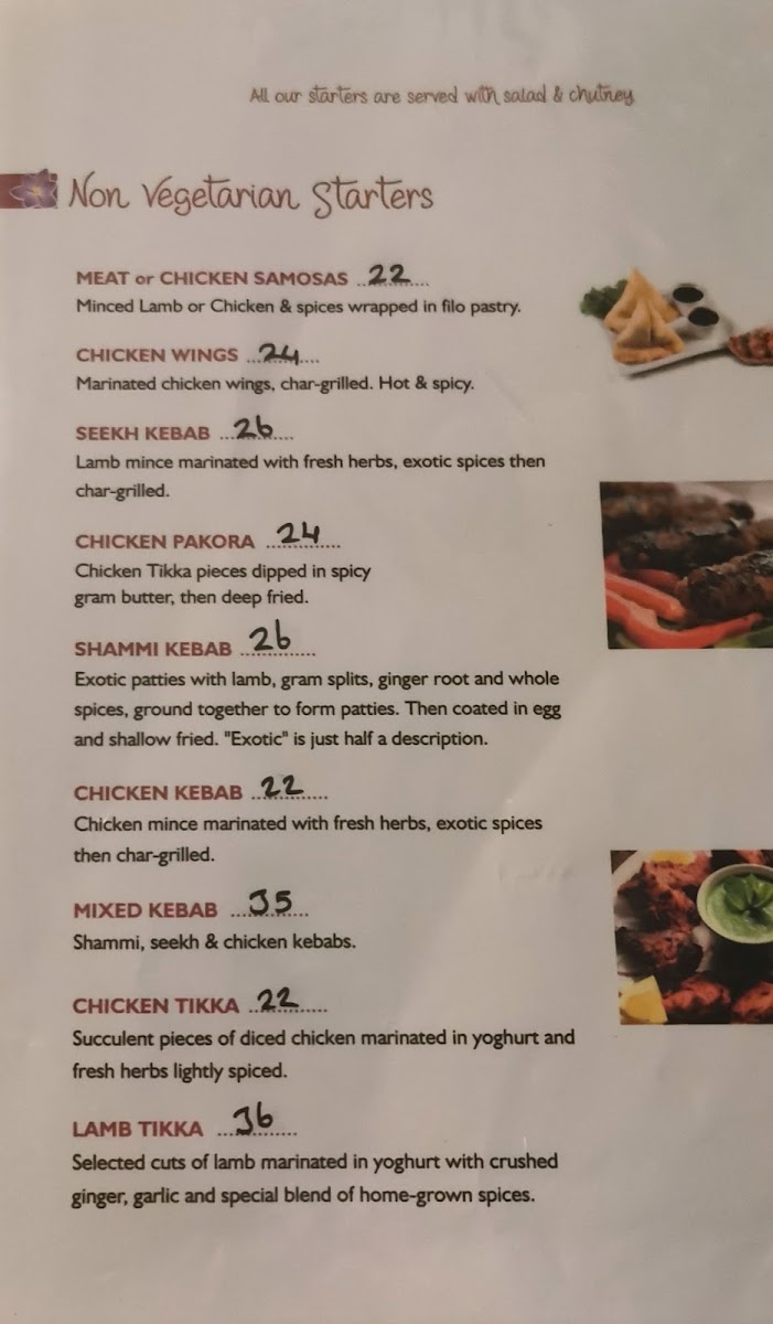 Saffron Indian Restaurant Photo Menu 1