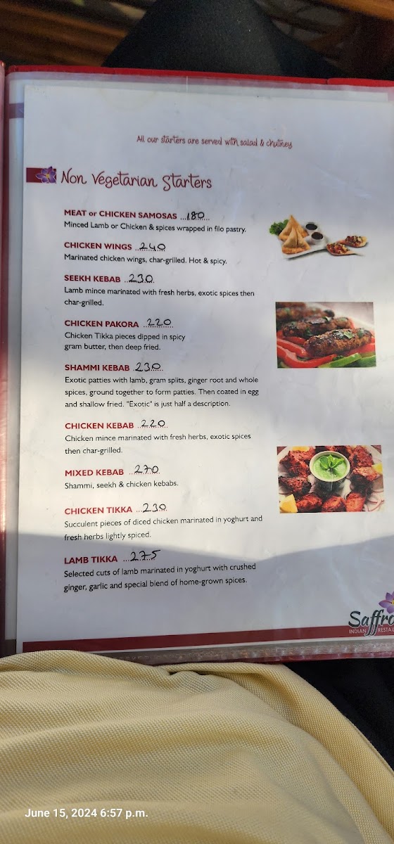 Saffron Indian Restaurant Photo Menu 8