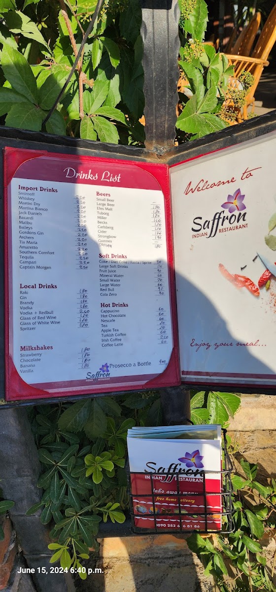 Saffron Indian Restaurant Photo Menu 9