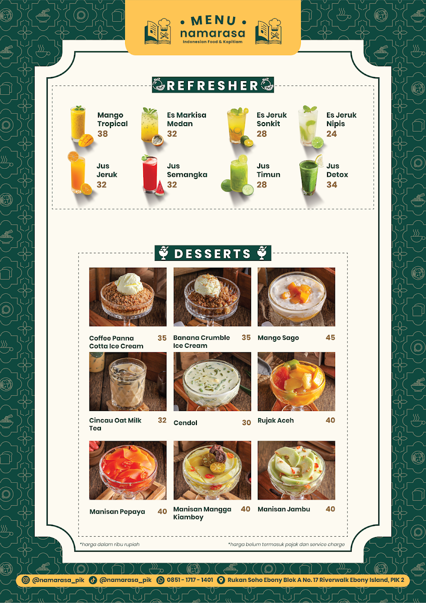 Namarasa PIK Photo Menu 4