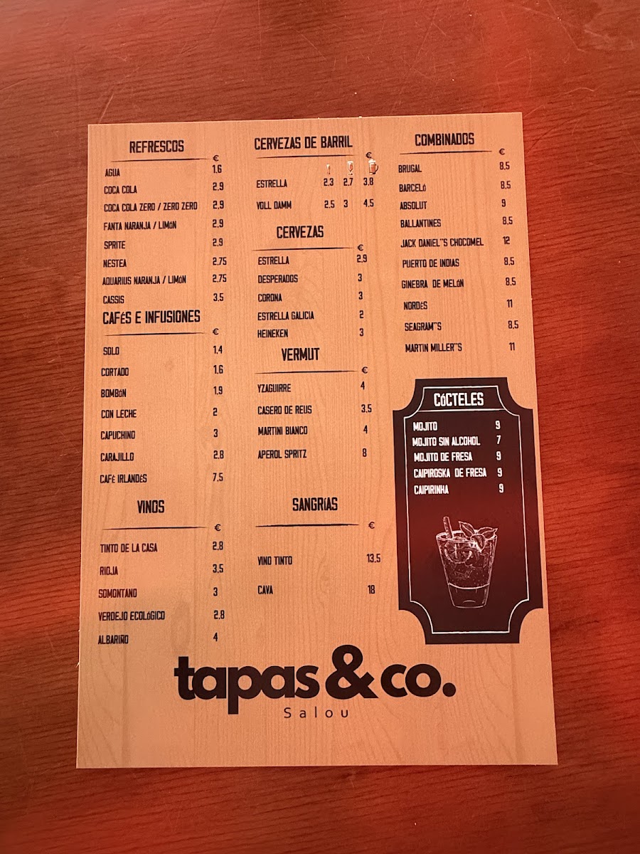 Tapas&co Salou Photo Menu 2
