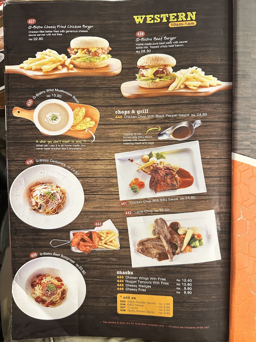 Q Bistro TTDI Photo Menu 2