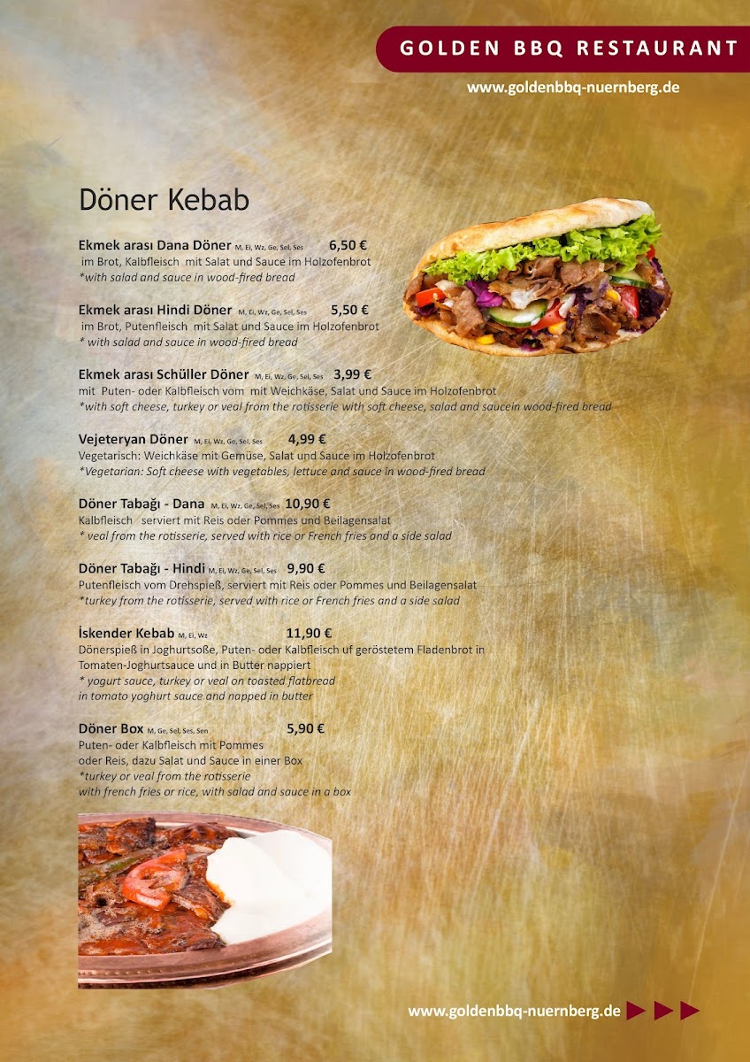 Golden Restaurant & Barbecue Photo Menu 2