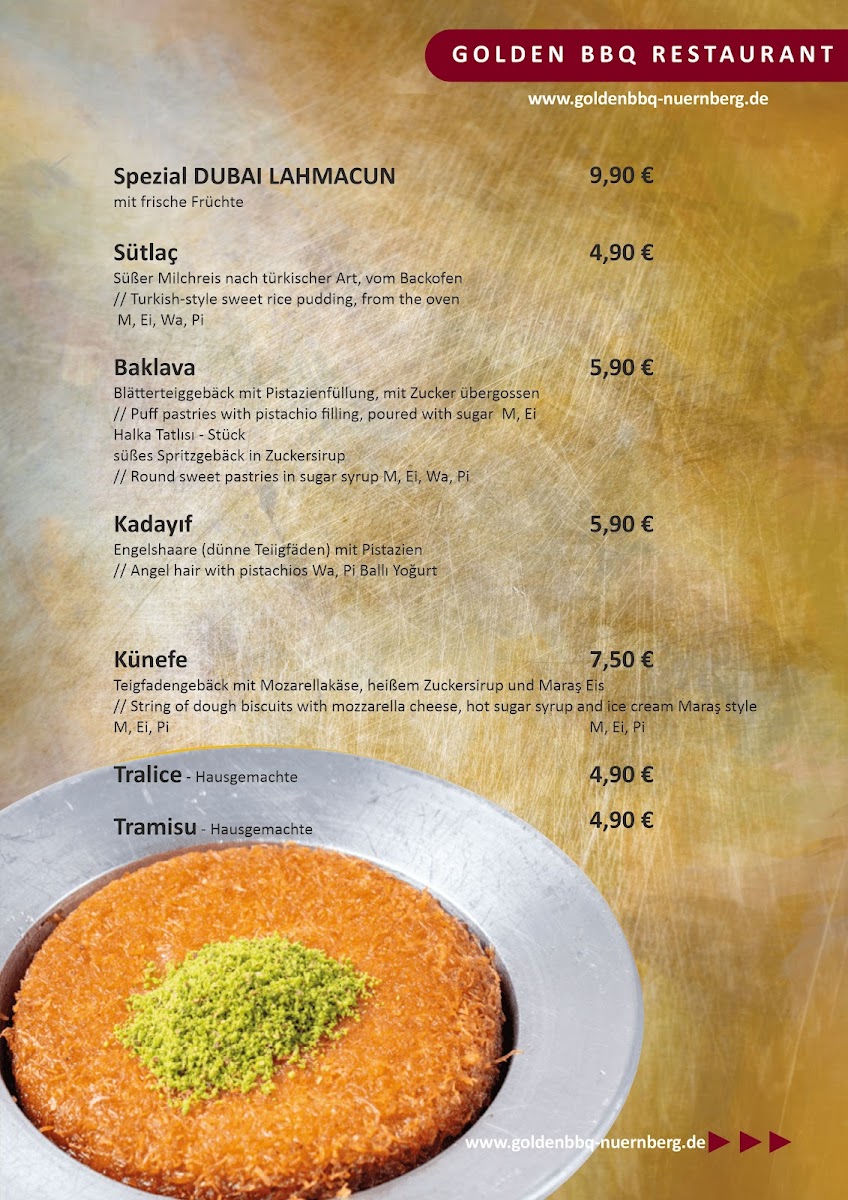Golden Restaurant & Barbecue Photo Menu 3