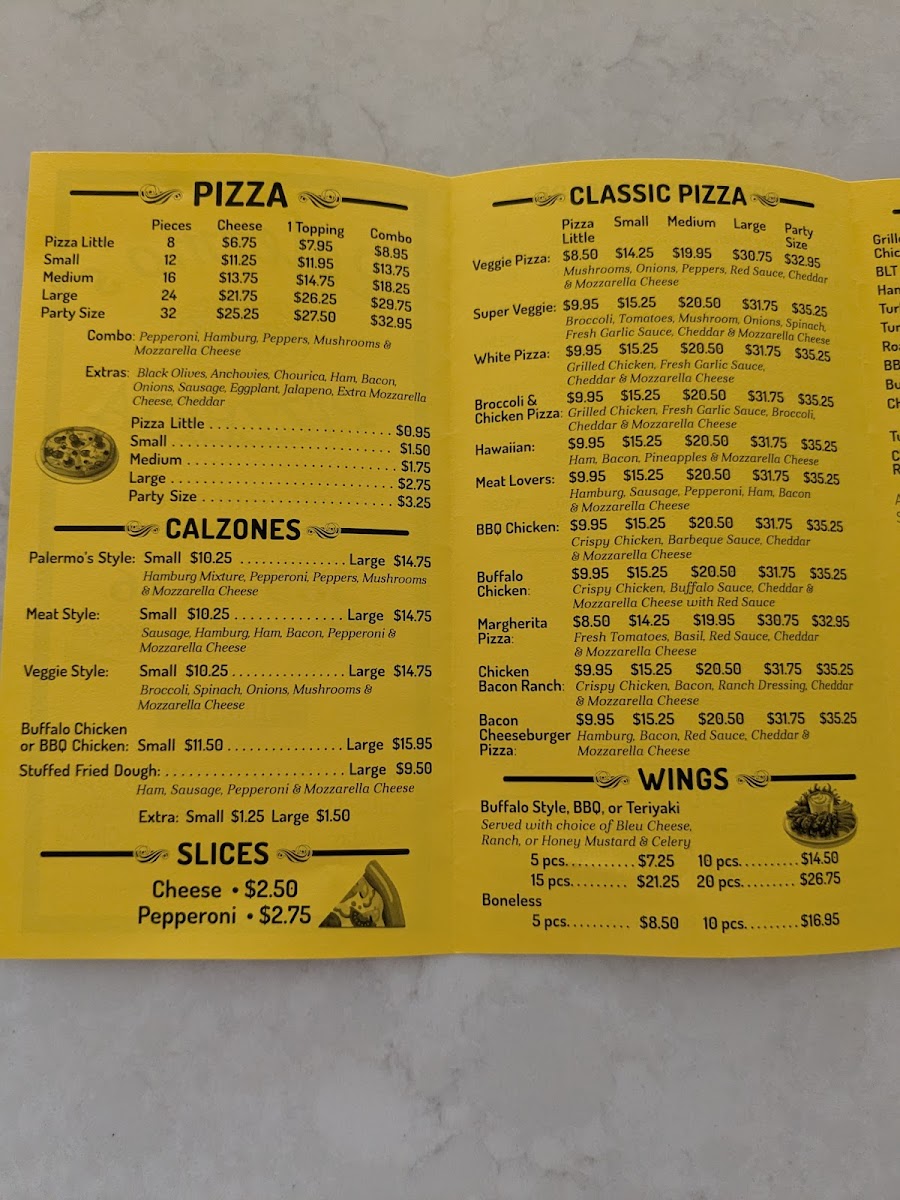 Palermo's Pizzeria Photo Menu 4