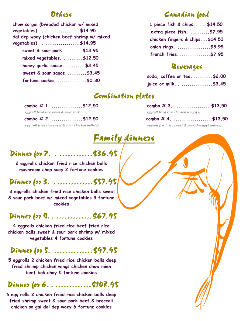 House Of Chop Suey Photo Menu 2