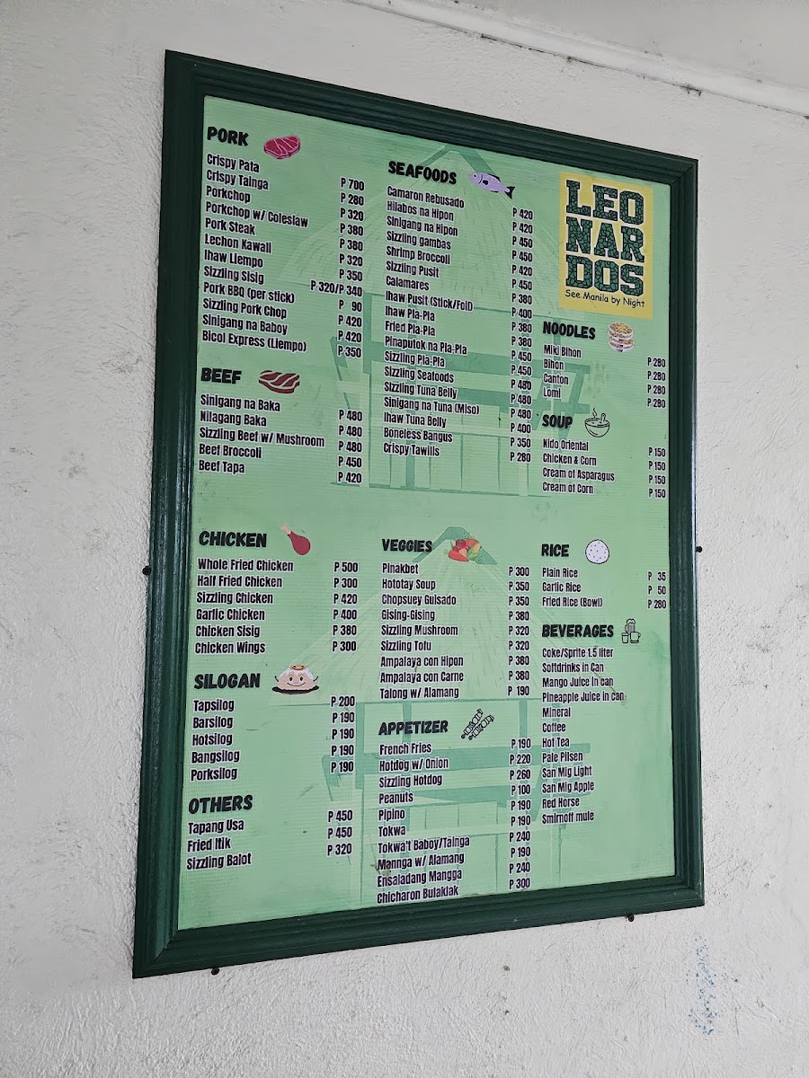 Leonardo's Photo Menu 3