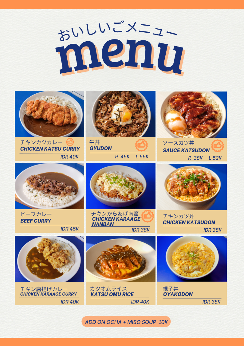 Oishii GO!! Photo Menu 2