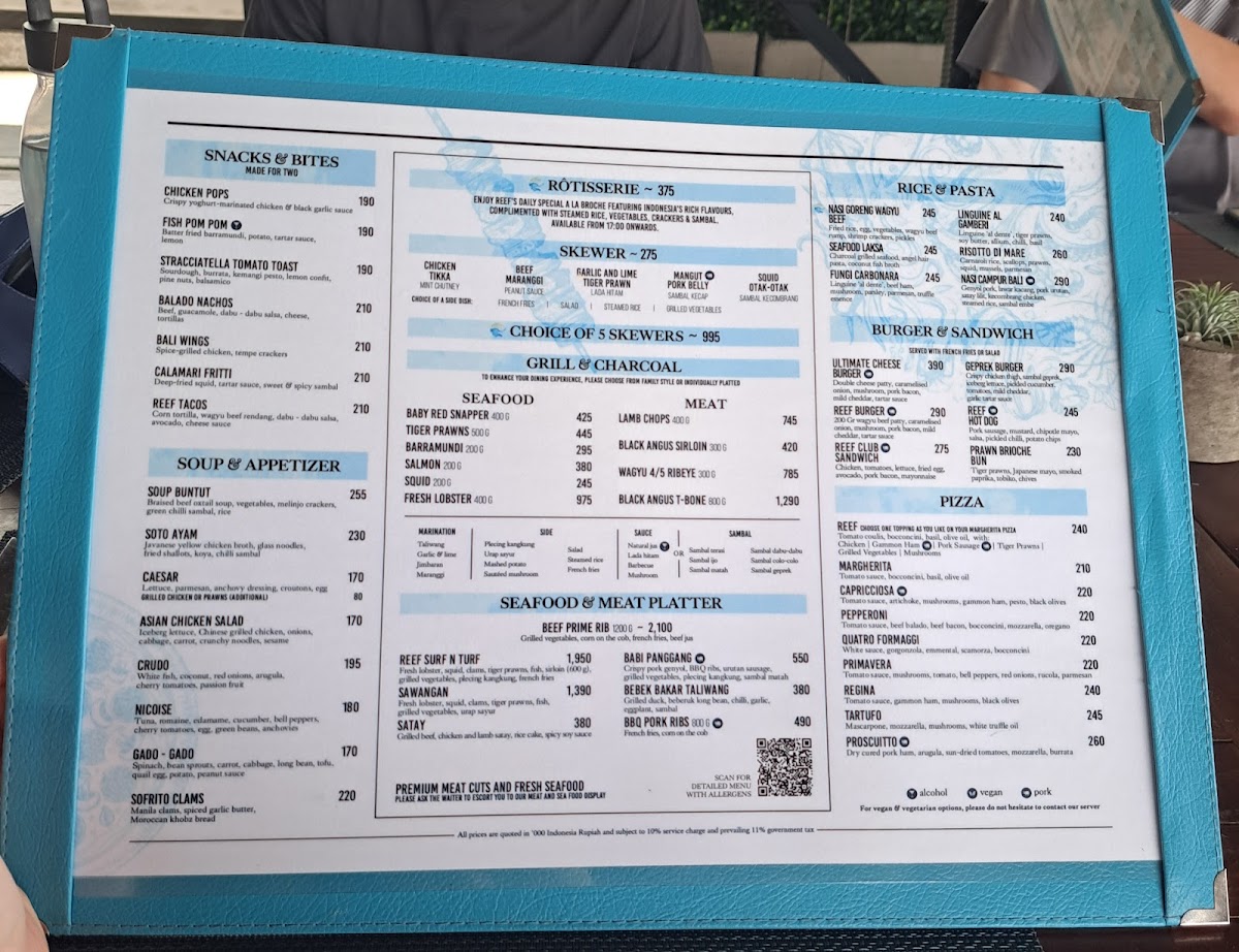 Reef Beach Club Photo Menu 3