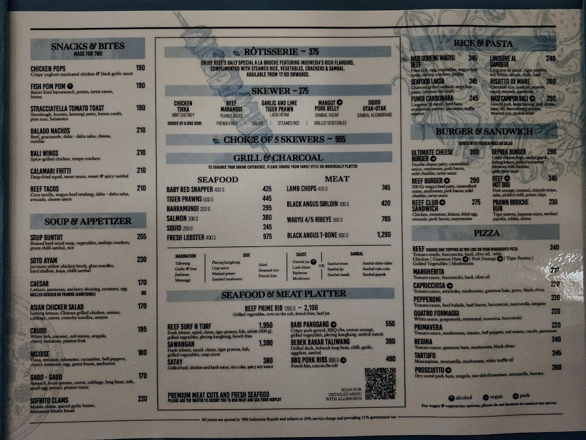 Reef Beach Club Photo Menu 5